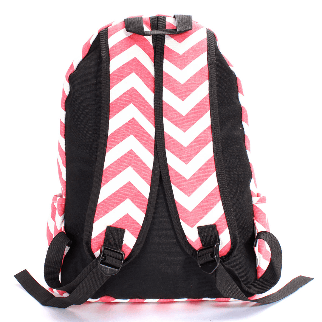 Women Girls Canvas Light Weight Backpack Shoulder School Bag Rucksack Satchel Travel Handbag - MRSLM