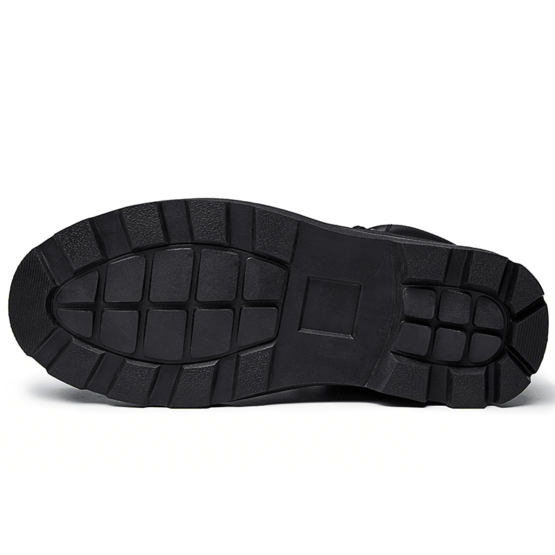 Rubber Toe Bumper Slip Resistant Leather Ankle Boots - MRSLM