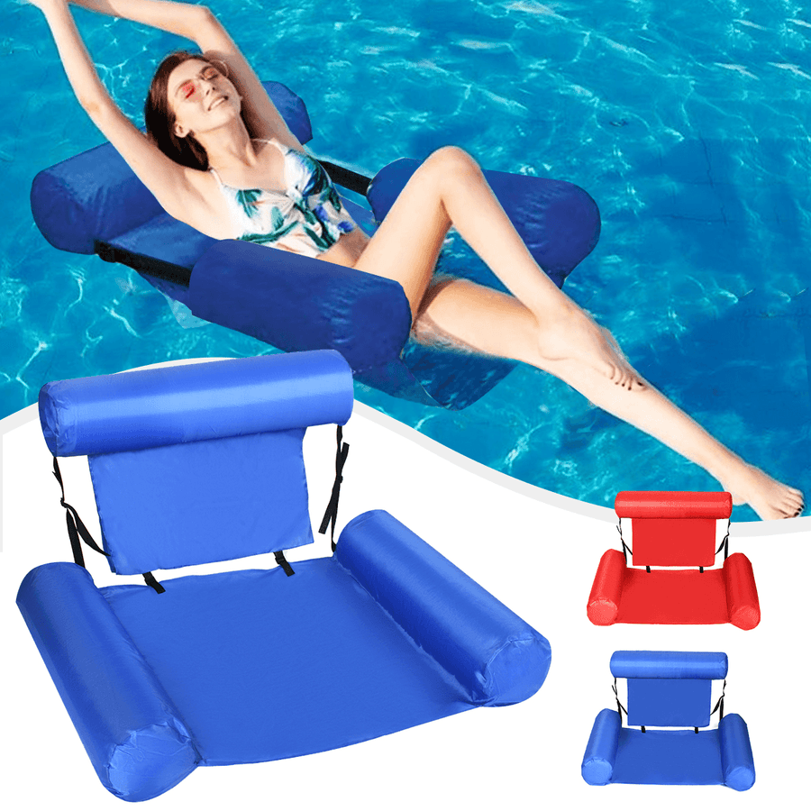 Inflatable Floating Chair Swimming Pools Hammock Lounge Bed Multi-Purpose Water Mattresses for Pool Lake Beach River - MRSLM