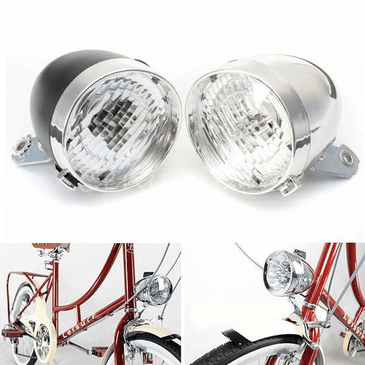 XANES LED Bike Bicycle Headlight Waterproof Vintage Retro Cycling Front Light Electric Motor - MRSLM
