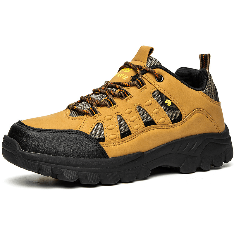 Men Breathable Non Slip Soft Sole Pure Color Outdoor Climbing Casual Sports Shoes - MRSLM