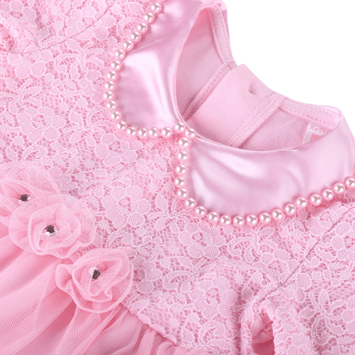 Baby 100 Day Pearl Collar Dress, One Year Old Princess Dress, Baby 100 Year Dress, Dress with Pants Two Sets - MRSLM