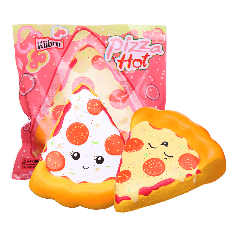 Kiibru Pizza Squishy 14.5*13.5*5Cm Slow Rising Soft Toy with Original Packing - MRSLM