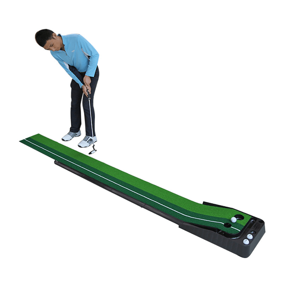 2.5M Golf Practice Mat Golf Training Grass Mat Thick Smooth Putting Pad Outdoor Garden Office - MRSLM