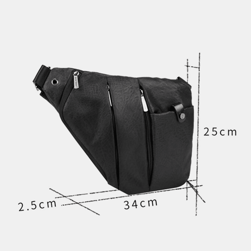Men Hidden Anti-Theft Chest Bag Fashion Casual Cool Bag for Outdoor Travel - MRSLM