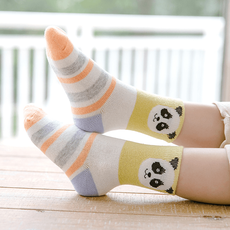 Cartoon Panda Polka Dot in Tube Baby Socks - MRSLM