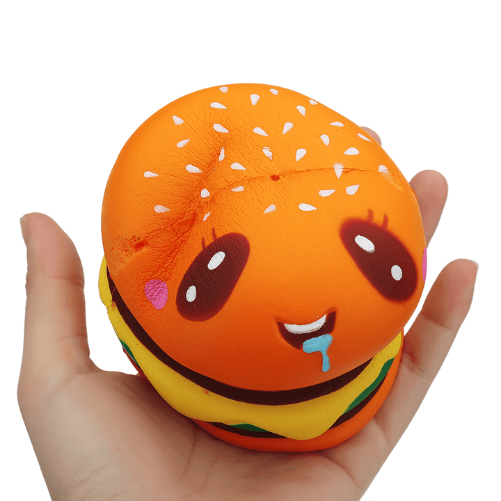 Burger Cat Squishy 8*8.5 CM Slow Rising Collection Gift Soft Fun Animal Toy - MRSLM