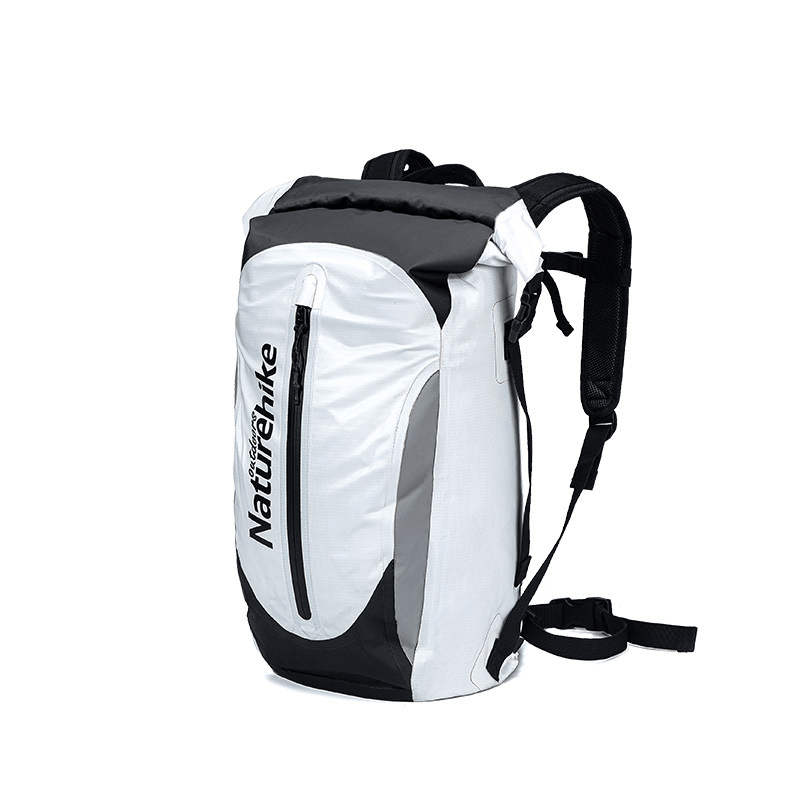 Naturehike 30L Outdoor Backpack PVC Waterproof Backpack Double Shoulder Straps Travel Bag for Hiking Camping - MRSLM