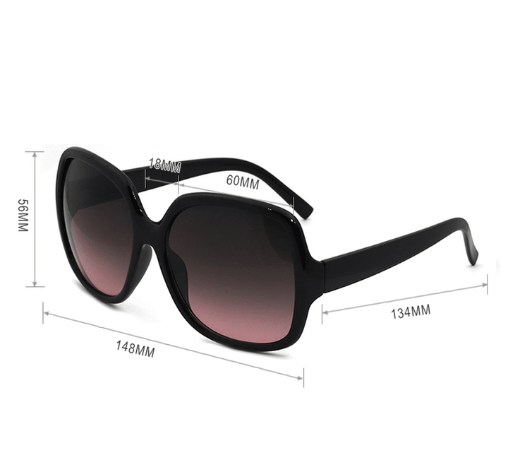 Women Big Full Frame Square Shape Fashion Casual Outdoor UV Protection Sunglasses - MRSLM