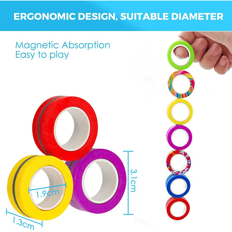 Camouflage Moonlight Magnetic Fingertip Spinning Top Decompression Toy Set - MRSLM