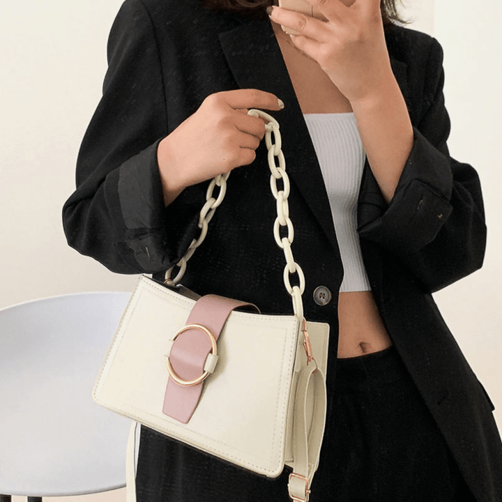 Women Fashion Shoulder Bag Crossbody Bag Handbag Chain Bag - MRSLM