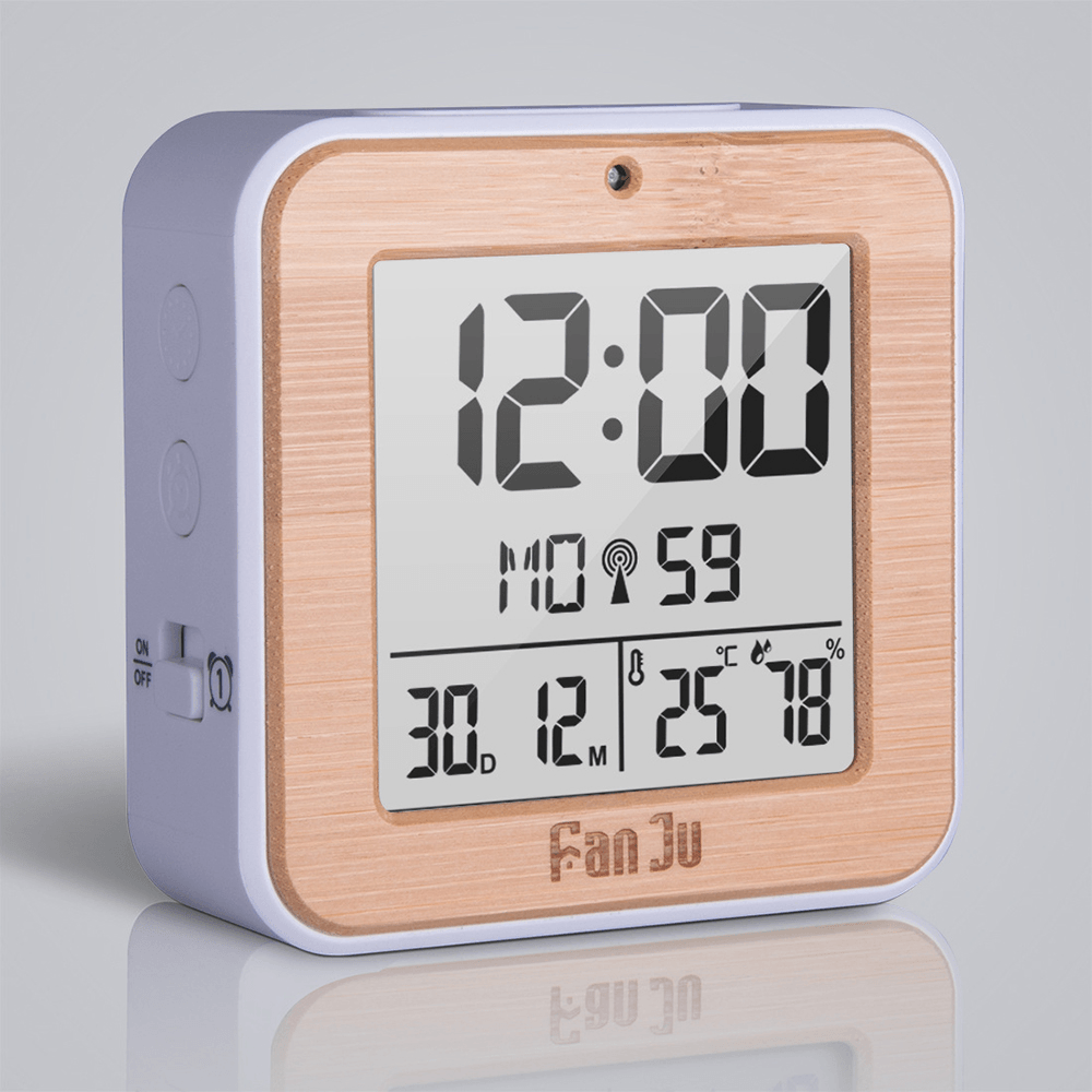 Fanju FJ3533 LCD Digital Alarm Clock Indoor Temperature Dual Alarm Snooze Backlight Function Date Display - MRSLM