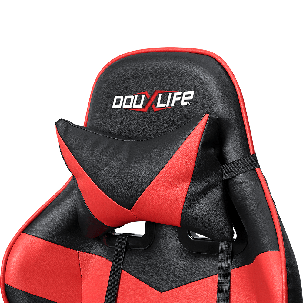 Douxlife® Racing GC-RC02 Gaming Chair Ergonomic Design 150°Reclining Thick Padded Back Integrated Armrest Restractable Footrest for Home Office - MRSLM