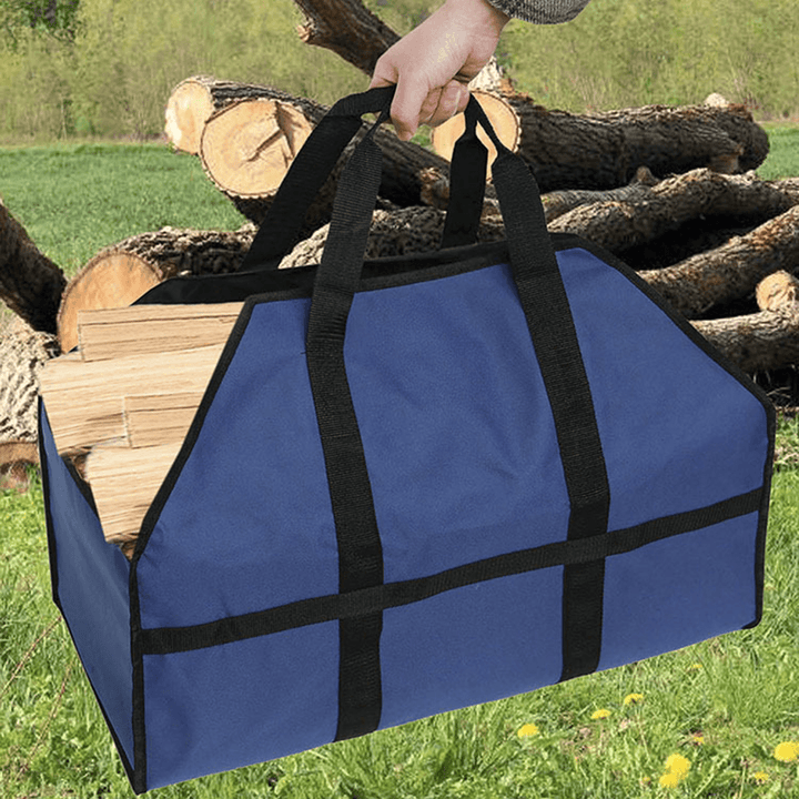 210D Oxford Cloth Firewood Carrier Bag Wood Holder Storage Bag Tote Organizer Outdoor Camping Picnic BBQ - MRSLM