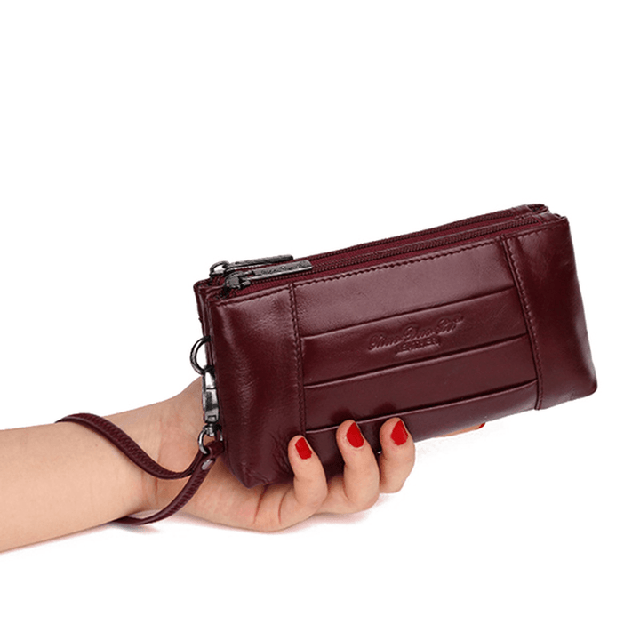 Men Genuine Leather Multi-Function Wallet Card Holder 5.5 In - MRSLM