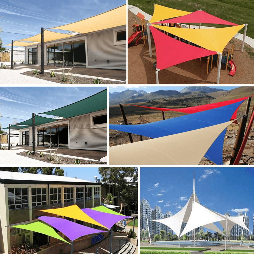 300D 160GSM Square Sun Shade Sail Garden Patio Awning Canopy Sunscreen UV Block Outdoor Camping - MRSLM