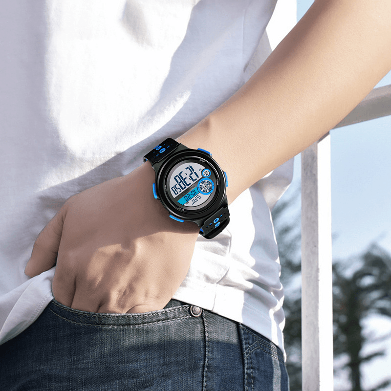 SKMEI 1374 Luminous Display 50M Waterproof Digital Watch Men Fashion Stopwatch Countdown Sport Watch - MRSLM