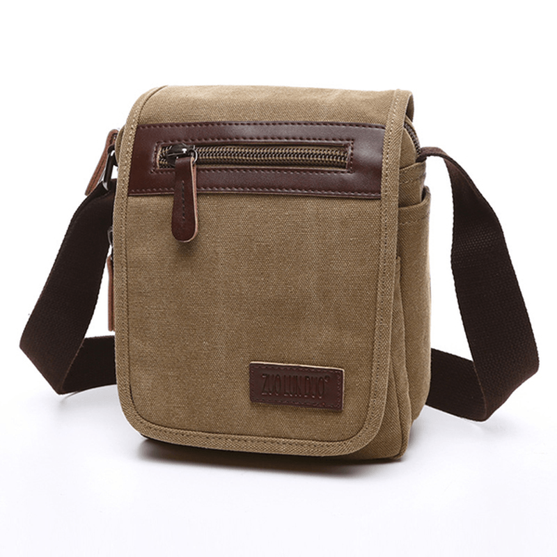 Canvas Retro Shoulder Crossbody Bag Casual Outdoor Men Shoulder Bag - MRSLM