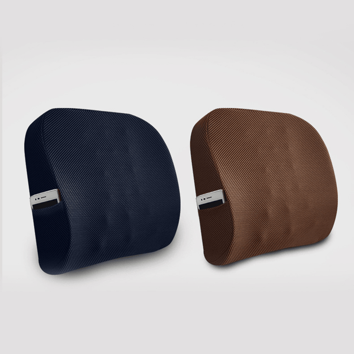 Velvet/Grid Memory Cotton Waist Lumbar Support Seat Backrest Cushion Chair Backrest Pillow Office Home Car - MRSLM