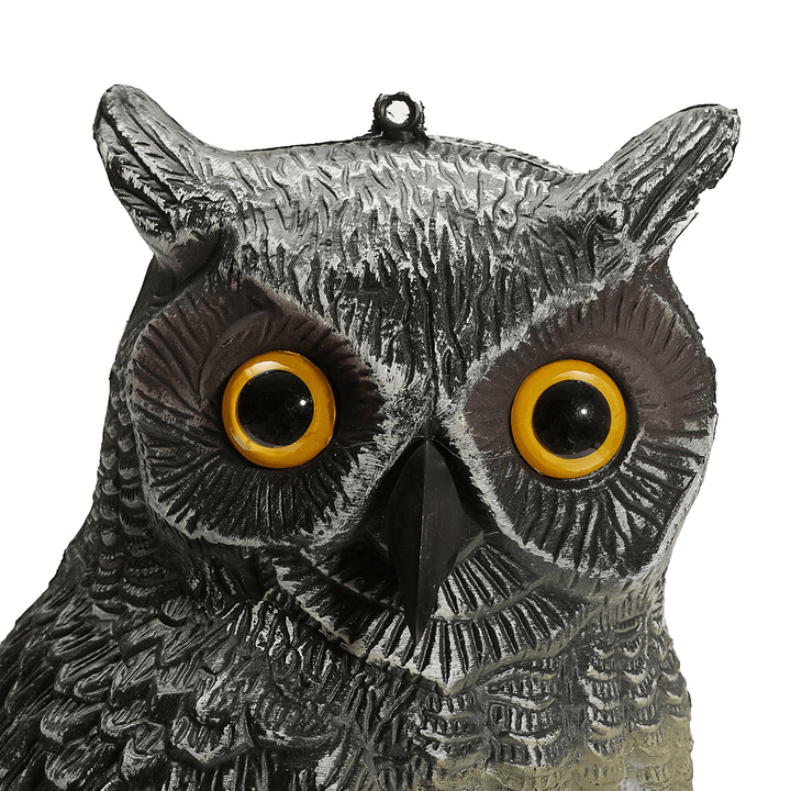Outdoor Hunting Large Realistic Owl Decoy Straight Head Pest Control Crow Garden Yards Scarer Scarecrow Pest Decorations - MRSLM