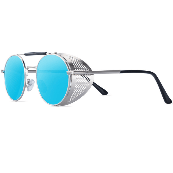 66247 Steampunk Glasses Personality Windshield Sunglasses Retro Toad Mirror round Sunglasses Male Ins Glasses Female - MRSLM