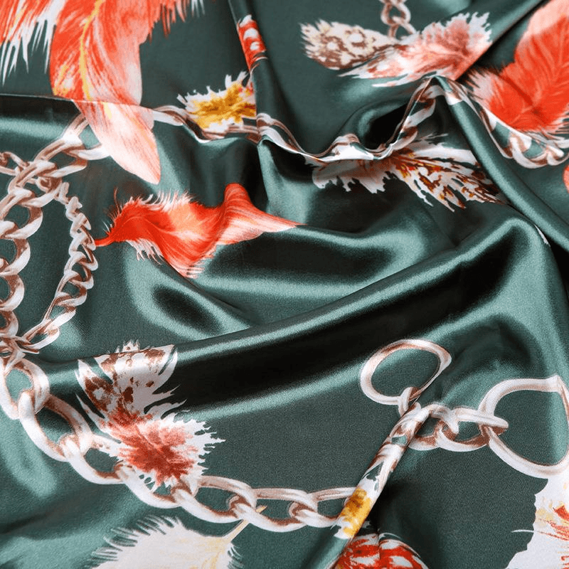 imitation silk satin square scarf palace print, view 6 - MRSLM