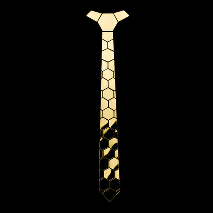 Stitching Geometric Plaid Gold Tie Men'S Suit Clothing - MRSLM