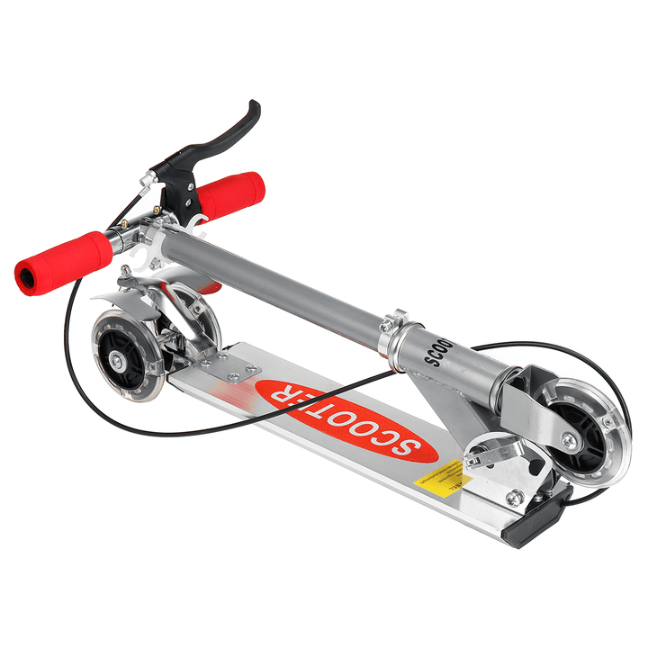 Children'S Scooter 3 Gear Adjustable High Unisex Skateboard with 3 Flashing Wheel for Boy Girls - MRSLM