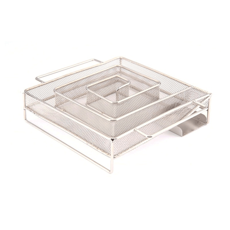 15X15X4Cm Stainless Steel BBQ Grill Camping Picnic Square Cold Smoke Generator Cooking Stove - MRSLM