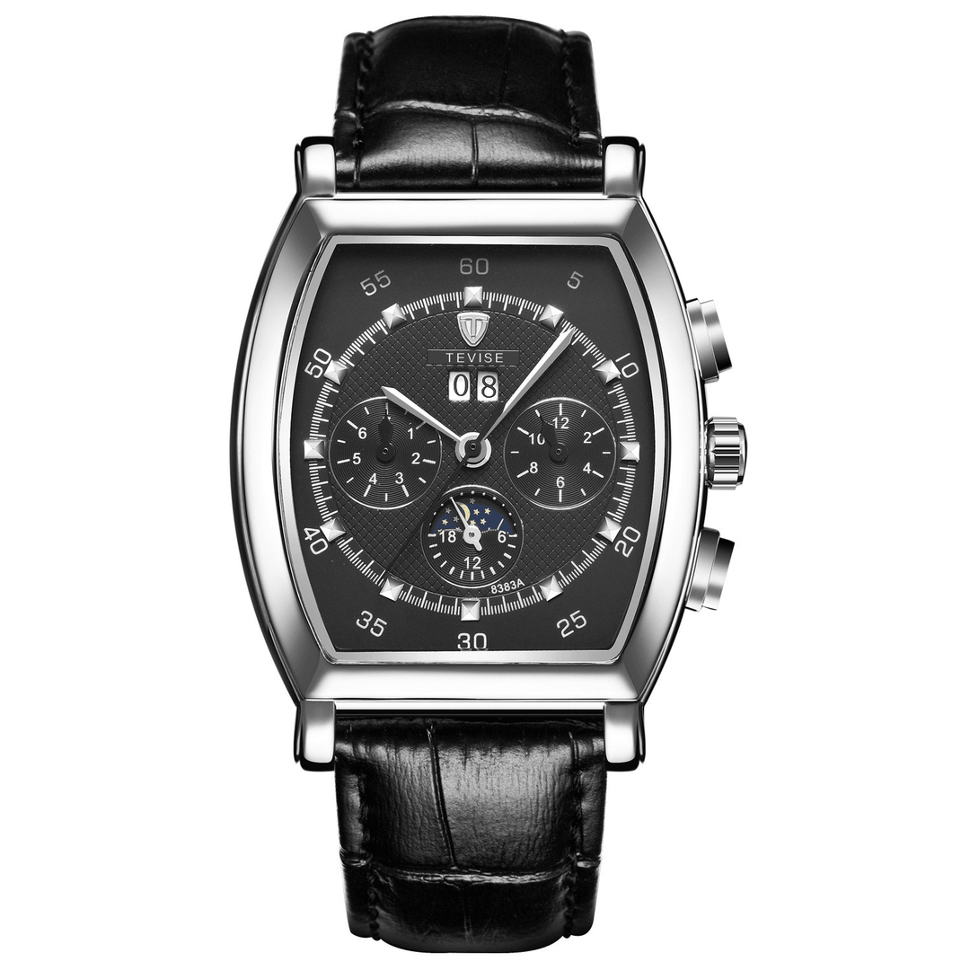 TEVISE 8383A Week Date Display Automatic Mechanical Watch Business Style Men Wrist Watch - MRSLM