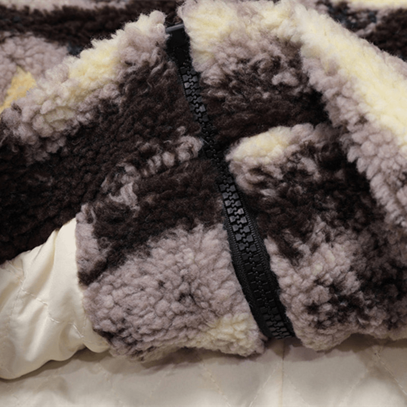 Korean Style Trendy Lamb Wool Warm Cotton Coat - MRSLM