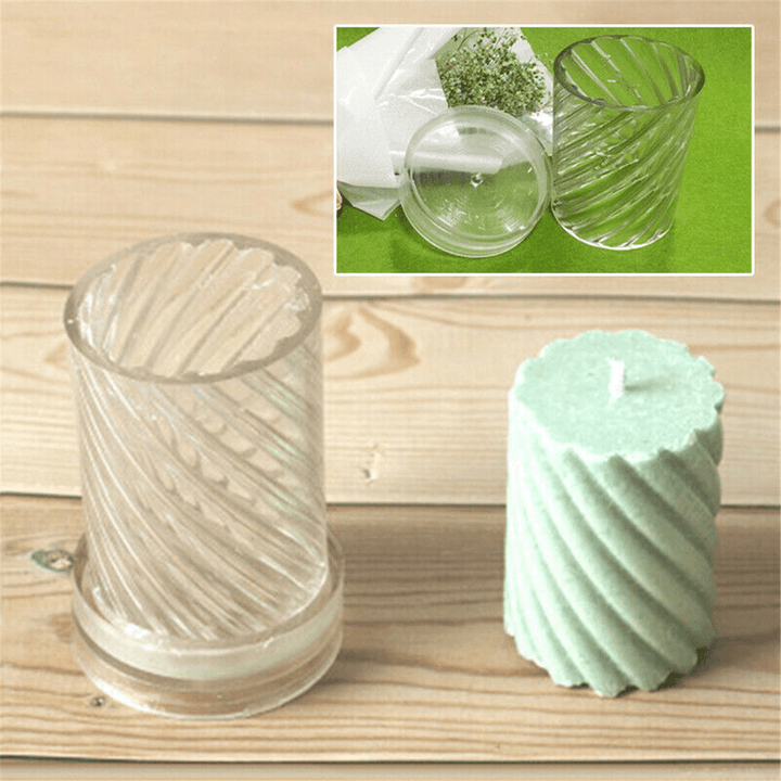 Candle Mold Plastic Spiral Shape DIY Craft Tool for Wax Candle Mould Making - MRSLM