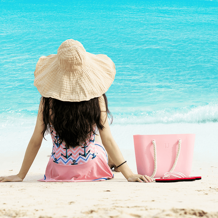 Jordan&Judy 6.3L 11.4L Silicone Beach Handbag Women Shoulder Storage Bag Tote Outdoor Travel - MRSLM