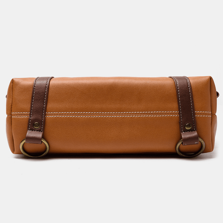 Men Women Large Capacity Multifunctional Faux Leather Fashion Business Bag Backpack Handbag - MRSLM