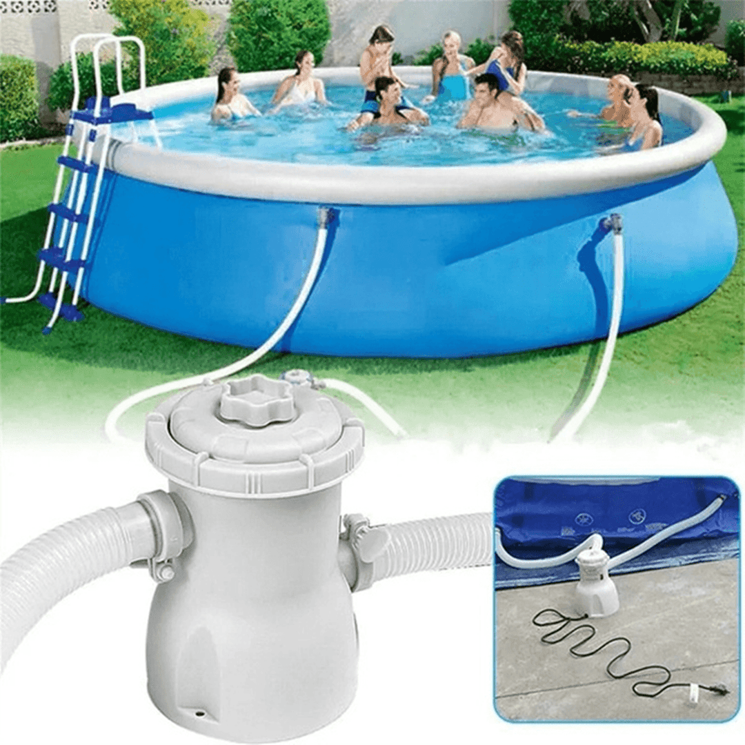 Electric Swimming Pool Filter Pump Fish Ponds Filter Circulation Pump Water Purification Cleaning Tool - MRSLM
