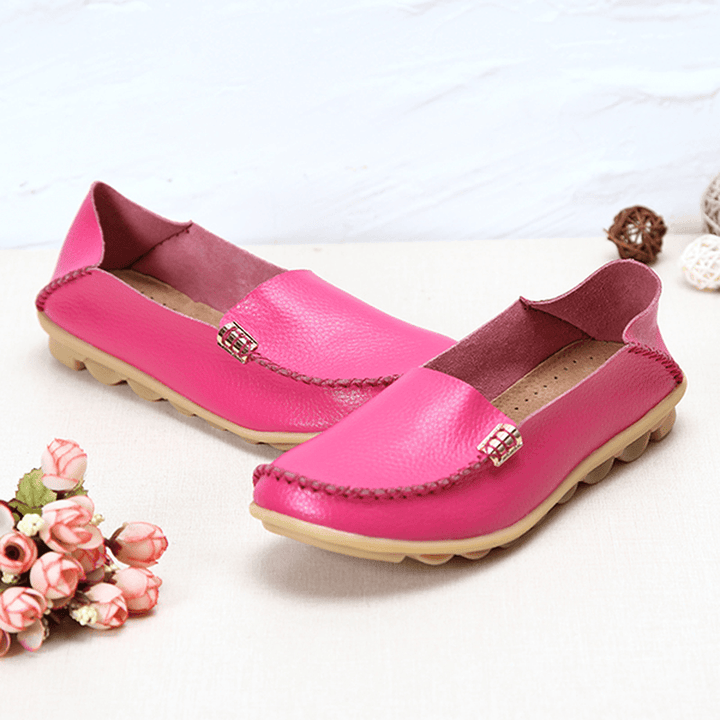 US Size 5-13 Women Flat Shoes Casual Comfortable Outdoor Slip on Loafers - MRSLM