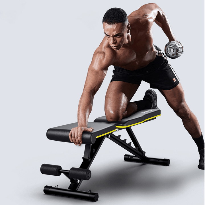 MIKING Sit up Benches Folding Dumbbell Bench Abdominal Muscles Exerciser Gym Training Fitness Equipment Max Load 100Kg - MRSLM