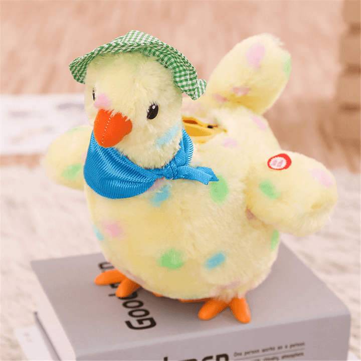 Electric Egg Laying Hen Funny Plush Toy Plush Doll for Kids Gift - MRSLM