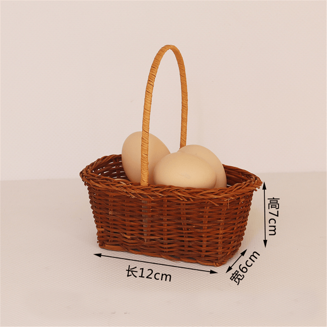 Mini Handled Flower Easter Gift Hamper Vintage Wedding Storage Baskets - MRSLM