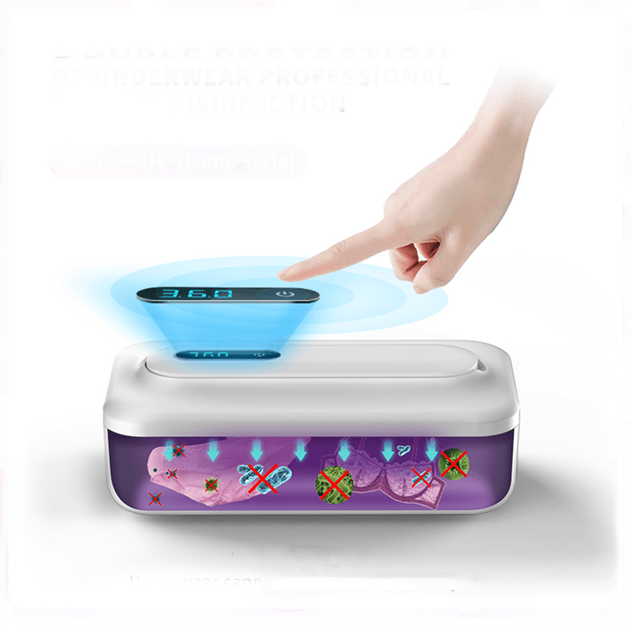 JUJIAJIA XD003 2 in 1 Multifunctional Ozone UV Sterilization Box Ultraviolet Lamp with Separate Disfectant Stick USB Charging for Mobile Phone Cosmetics Jewelry Toys Sterilization - MRSLM