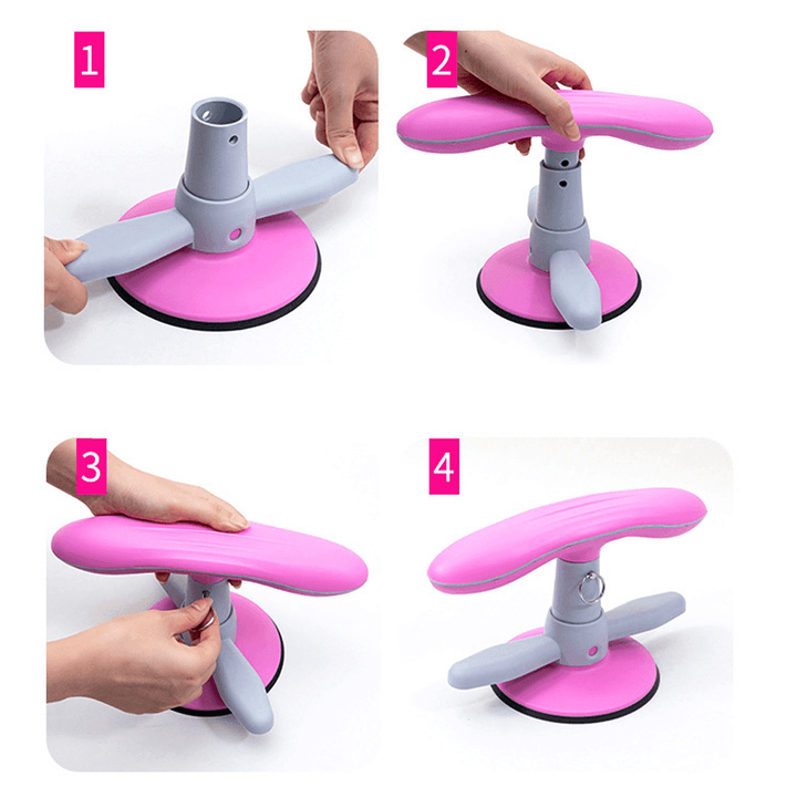 Sit-Up Aid Device Adjustable 2 Modes Sucker Presser Foot Curling-Up Equipment Abdominal Training Fitness Home Gym - MRSLM