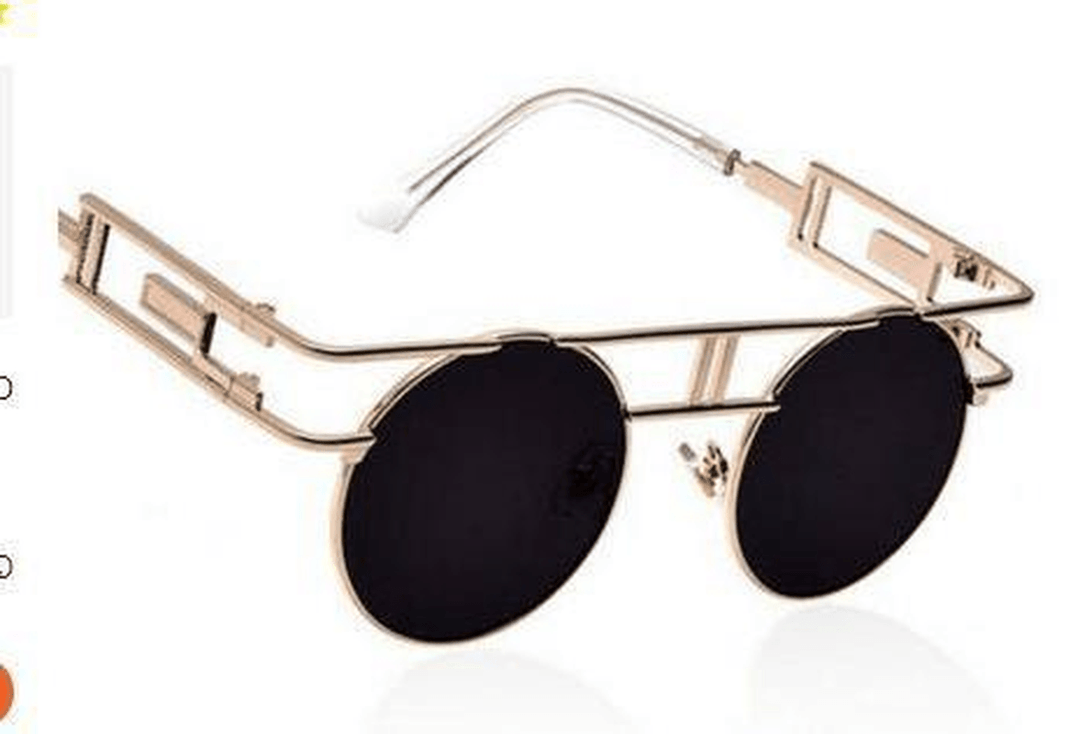 Newsteampunk Sunglasses Women round Men Gothic Vintage - MRSLM