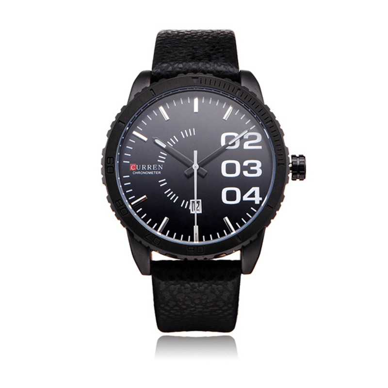 CURREN 8125 Stylish Life Waterproof PU Leather Band Men Quartz Sport Wrist Watch - MRSLM