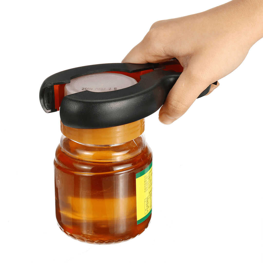 6 in 1 Can Opener Multi Purpose Screw Cap Bottle Openers Jar Lid Grip Kitchen Tool - MRSLM