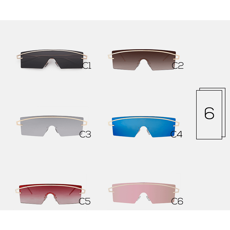 Large Frame Ocean Lens Glasses - MRSLM