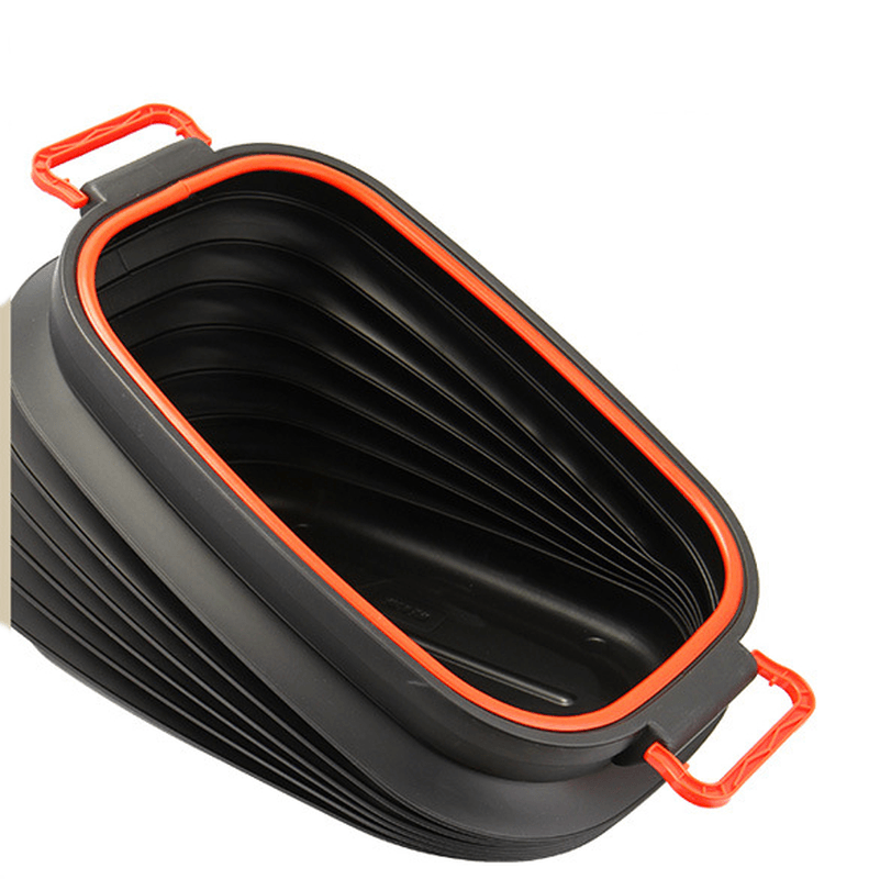 Ipree® 37L Car Folding Fishing Telescopic Bucket with Cover Outdoor Portable Storage Box Organizer - MRSLM