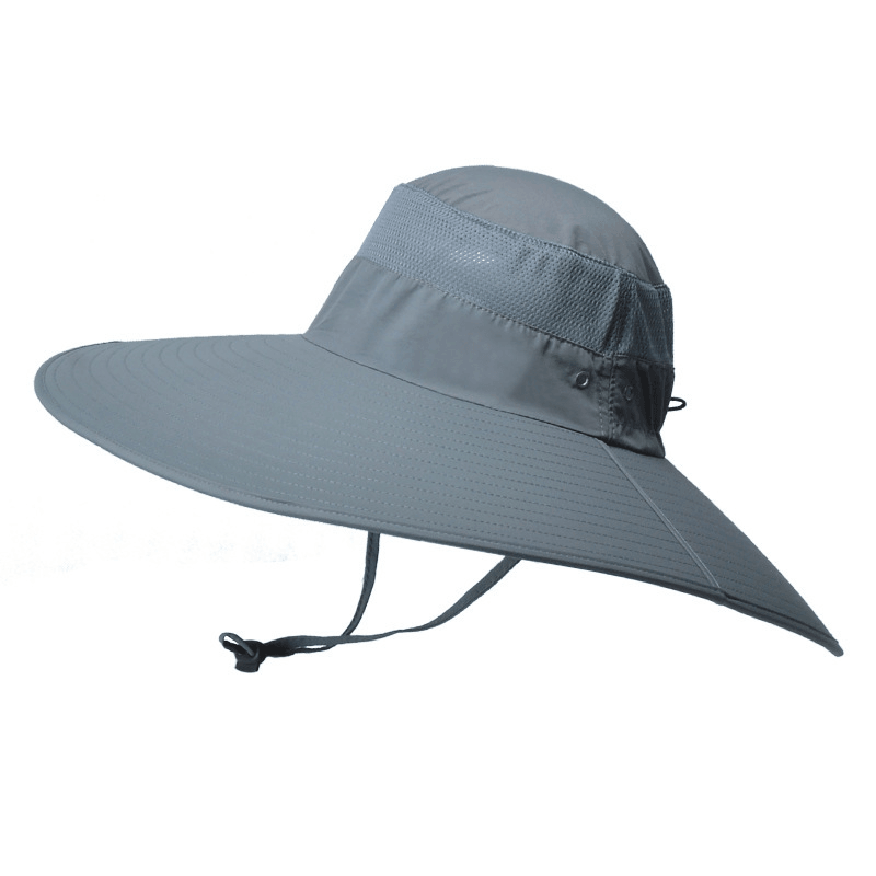 Enlarged Brim Men'S Fisherman Hat Waterproof Outdoor Sun Hat Sunscreen Mountaineering Hat - MRSLM