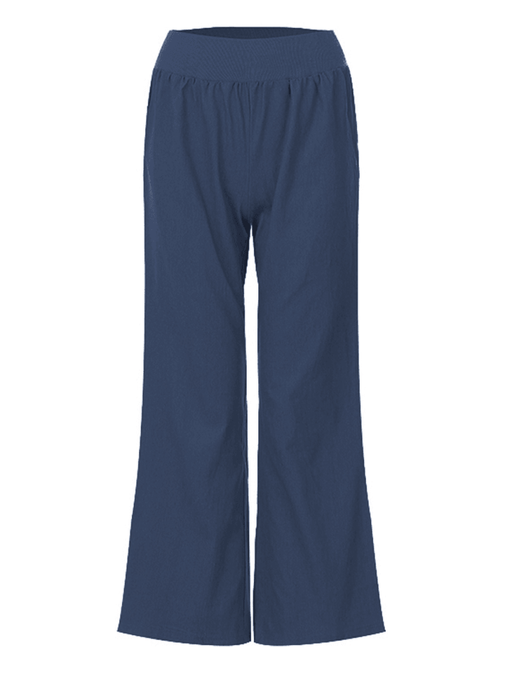 Women Yoga Solid Long Straight Pants - MRSLM
