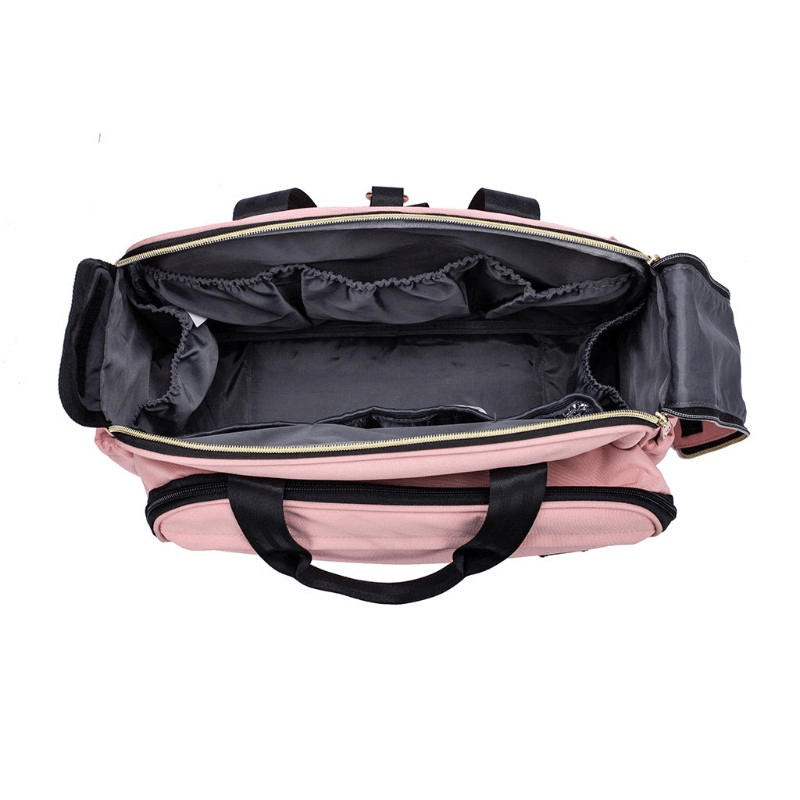 Mummy Diaper Bag Portable Multifunction Backpack Folding Baby Bed Bag with Mattress Outdoor Travel - MRSLM