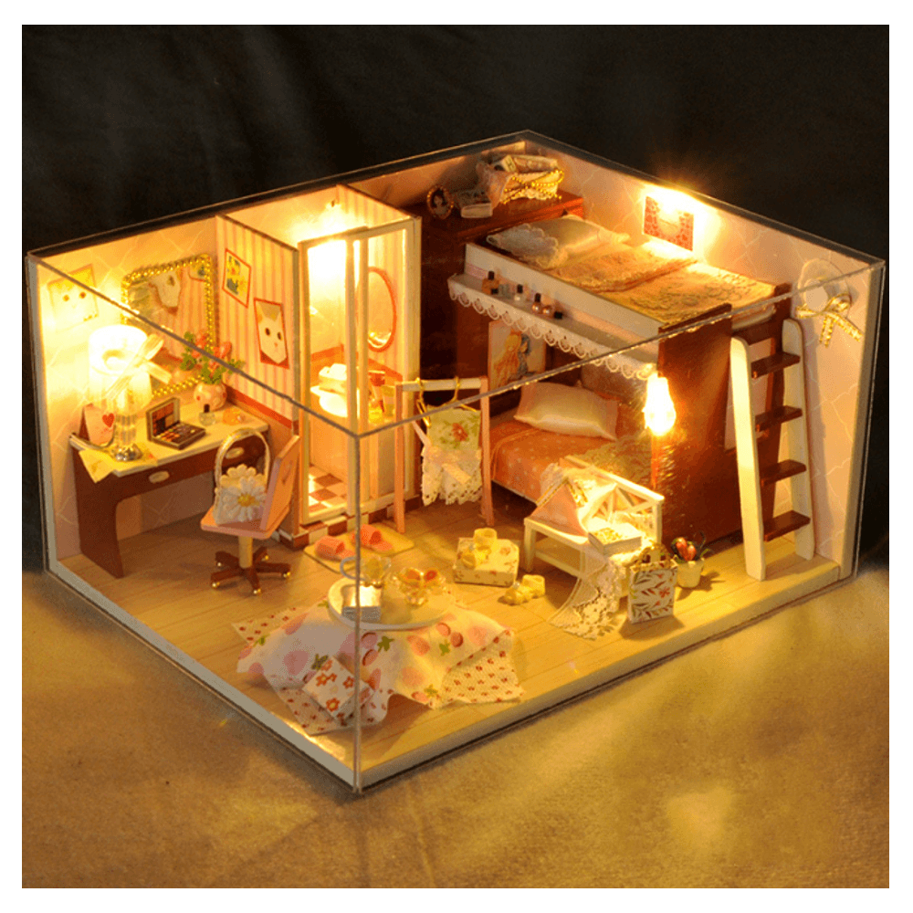 TIANYU DIY Doll House TW34 Reproduction Youth Series Handmade Model Wooden Creative Educational Toy Gift - MRSLM